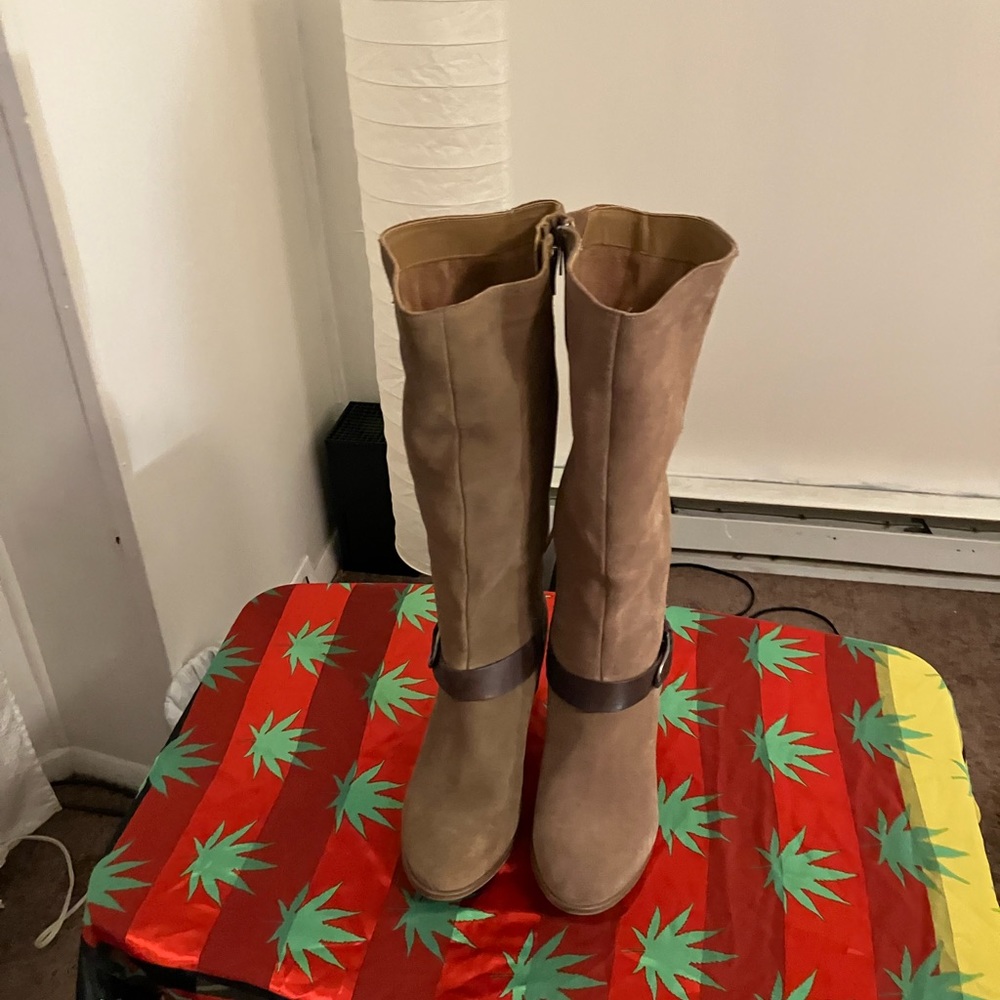 The boots are from Amarican Rag and they are tan and black